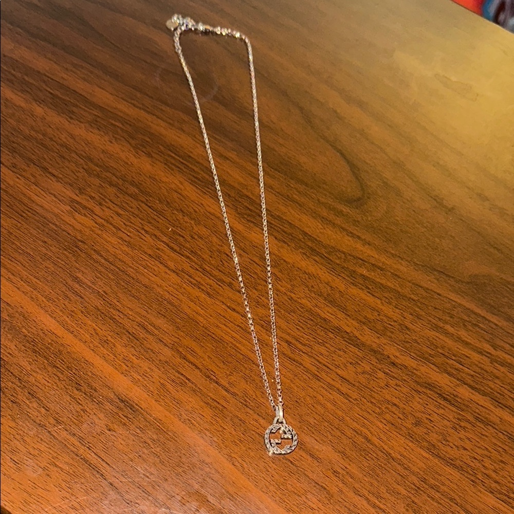Authentic Gucci Interlocking Silver Necklace - image 1